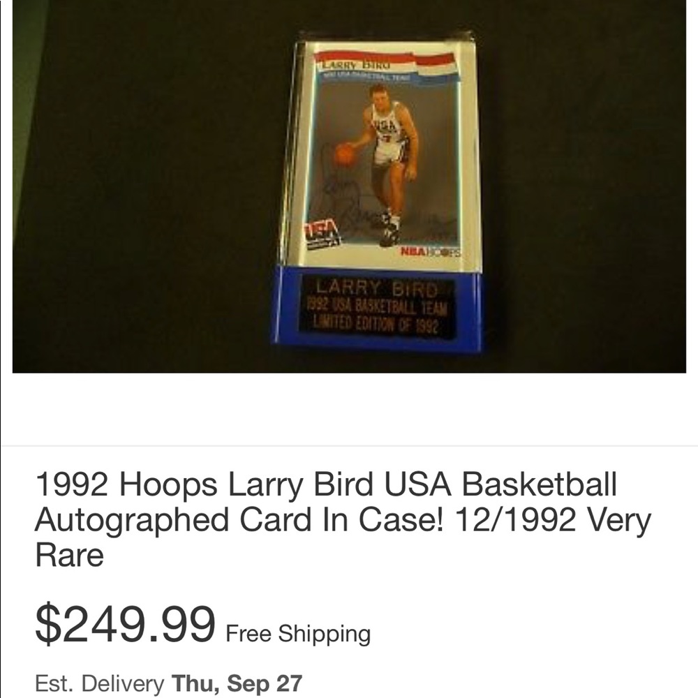 Signed Larry bird cards - Picture 3 of 3